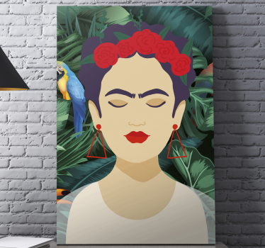 καμβάς χαρακτήρων frida και ζώων - TenStickers