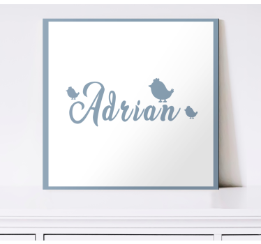 όνομα με μωρά νεοσσούς πουλί καμβά wall art - TenStickers