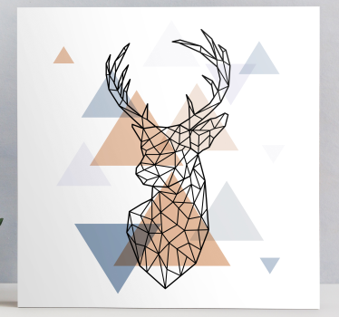 εκτύπωση καμβά ζώων origami ελαφιών - TenStickers