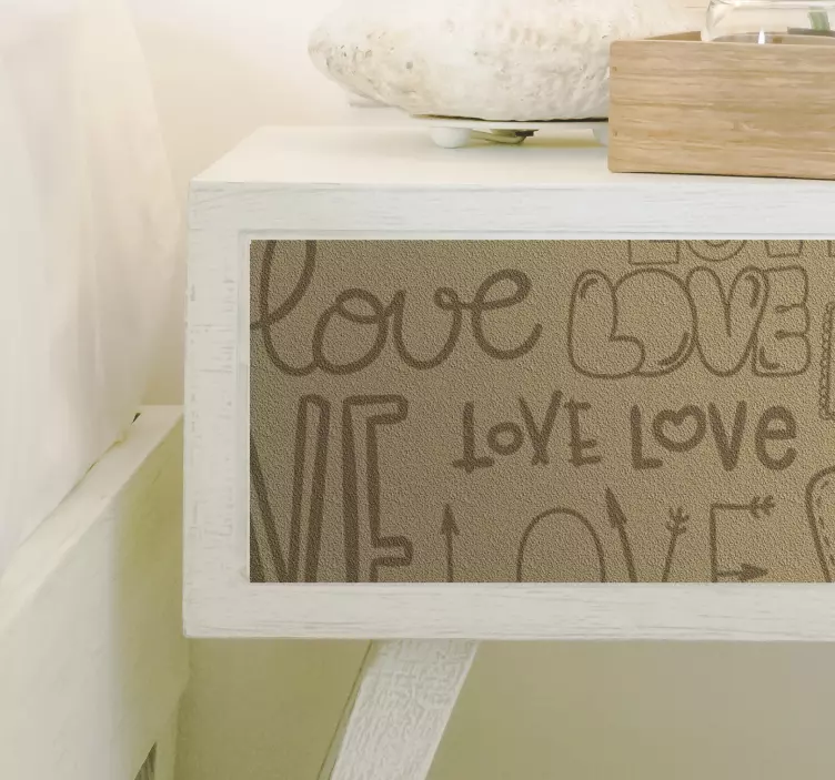 αυτοκόλλητο με έπιπλα vintage κειμένου - TenStickers