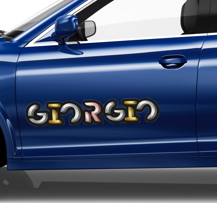 Τρισδιάστατη αναπαράσταση ασημί χρυσό γραμματοσειρά στυλ αυτοκόλλ - TenStickers