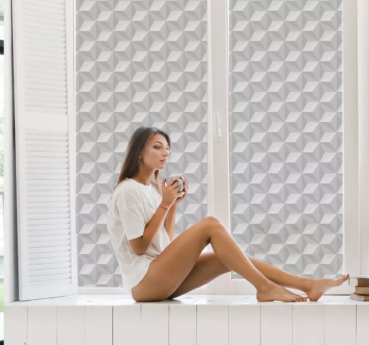 Αυτοκόλλητο τρισδιάστατου τετραγωνικού παραθύρου! - TenStickers