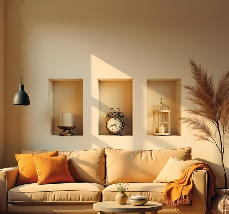 αυτοκολλητα τοιχου ζωα τησ ζουγκλασ vintage στοιχεία σε ένα πλαίσ - TenStickers