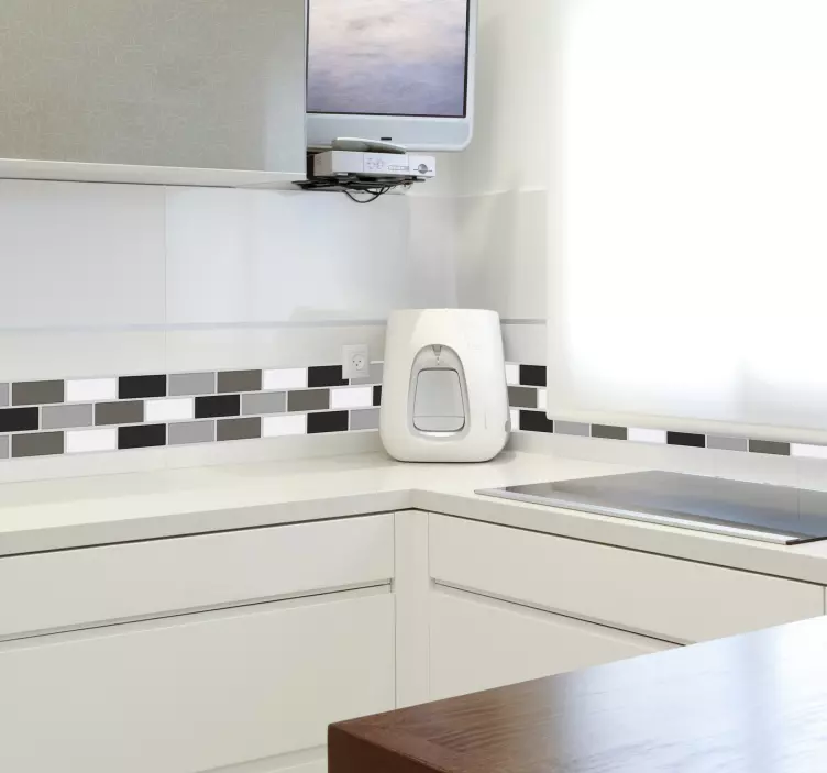 αυτοκόλλητο με γκρι τόνους πλακιδίων - TenStickers