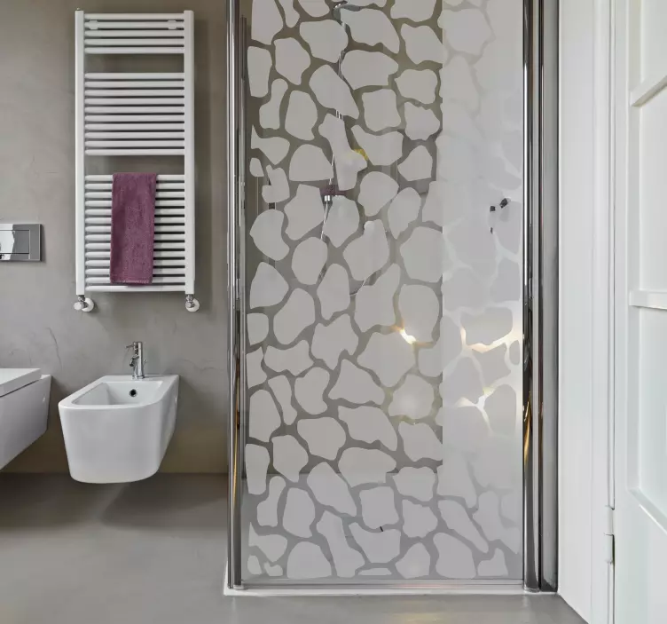 αυτοκόλλητο ντους μοτίβο καμηλοπάρδαλη - TenStickers