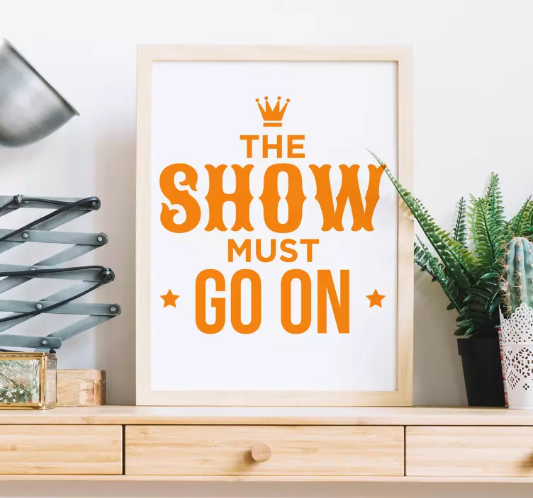 αυτοκόλλητο τοίχου βασίλισσα τυπογραφικό μήνυμα - TenStickers