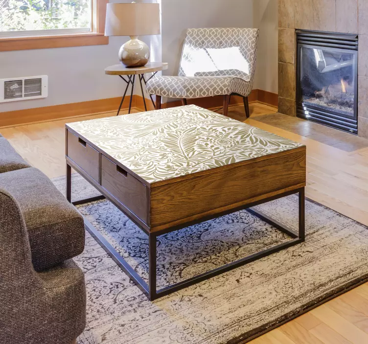 αυτοκόλλητο vintage μοτίβα λουλουδιών - TenStickers