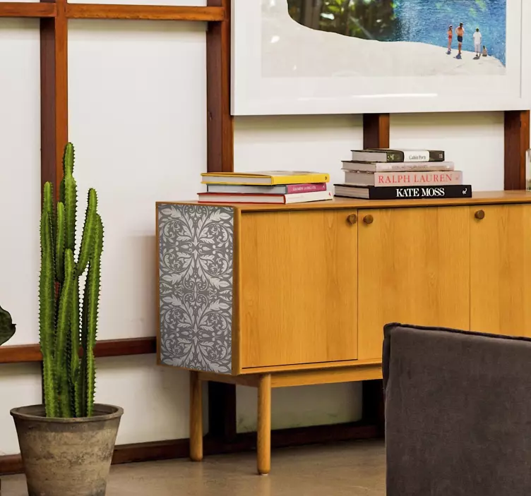 αυτοκόλλητο γκρι στολίδι επίπλων - TenStickers