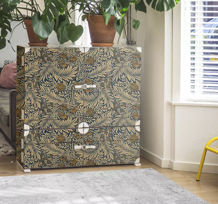 Vintage λουλουδάτο μοτίβο σαλόνι τοίχου διακόσμηση - TenStickers