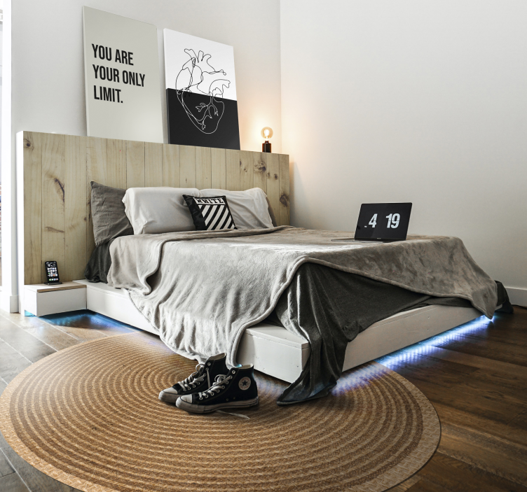 αυτοκόλλητο από ανοιχτόχρωμο ξύλινο σχέδιο επίπλων - TenStickers