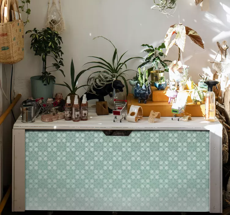 αυτοκόλλητο έπιπλα λουλουδάτο μοτίβο ξεθωριάσματος - TenStickers