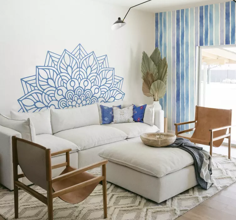 αυτοκόλλητο κεφαλής γιόγκα mandala yoga - TenStickers