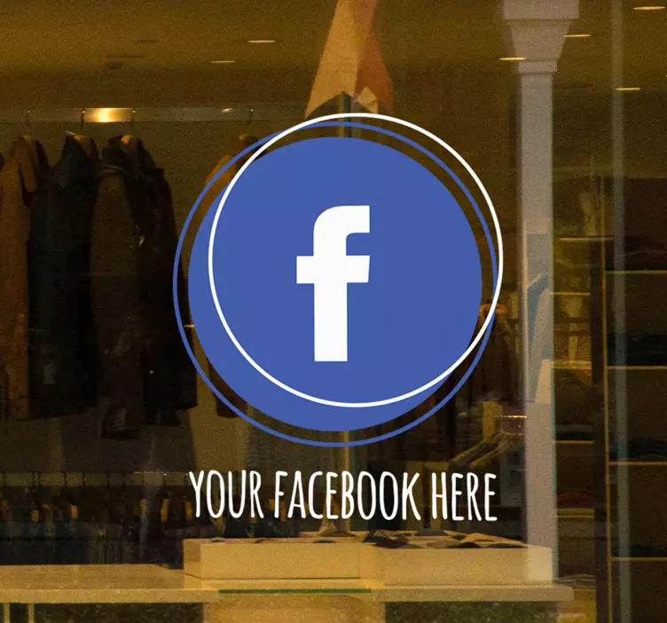 αυτοκόλλητο παράθυρο εξατομικευμένου κύκλου facebook - TenStickers