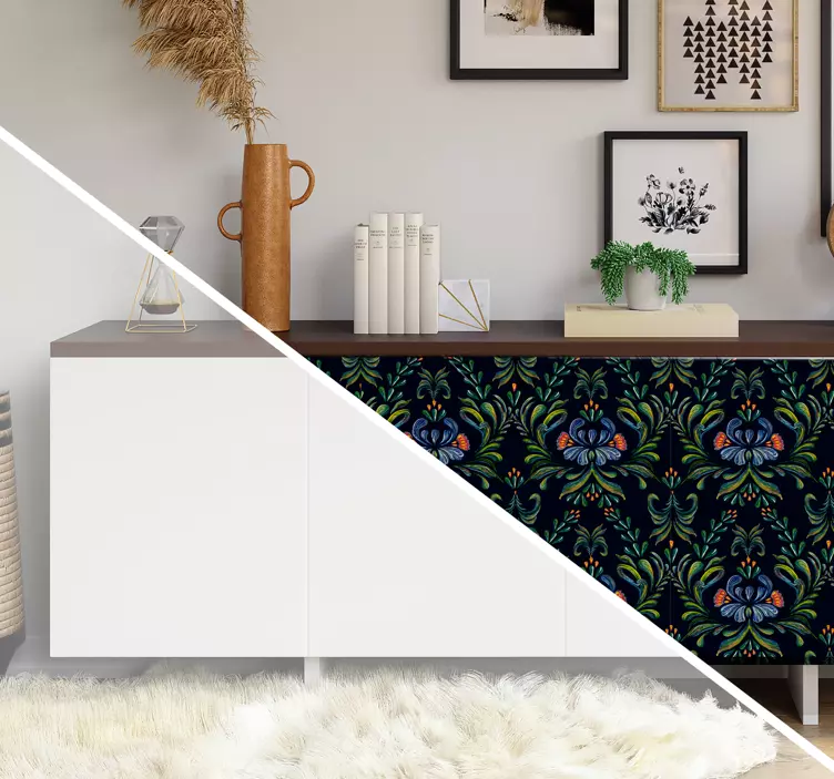 αυτοκόλλητο πολύχρωμο λαϊκό στολίδι επίπλων - TenStickers