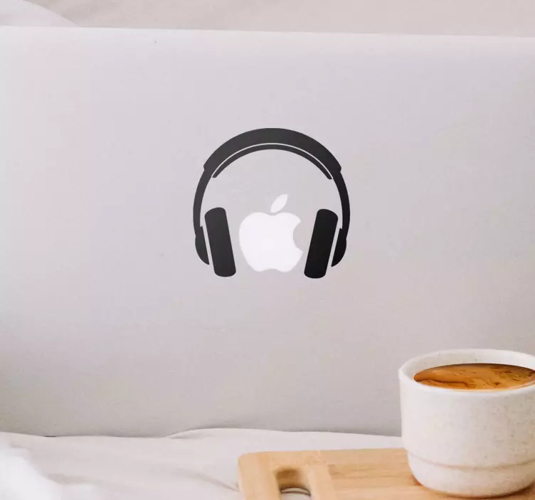 Αυτοκόλλητο dj ακουστικά macbook - TenStickers