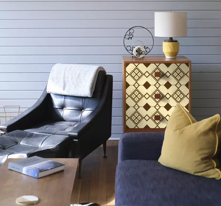 αυτοκόλλητο έπιπλα σχέδιο ρόμβου mapuche - TenStickers