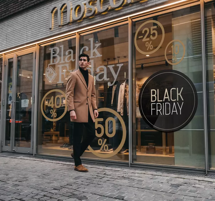 αυτοκόλλητο με μαύρη προσφορά για την Παρασκευή - TenStickers