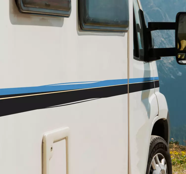 αυτοκόλλητο γραμμής τροχόσπιτου - TenStickers