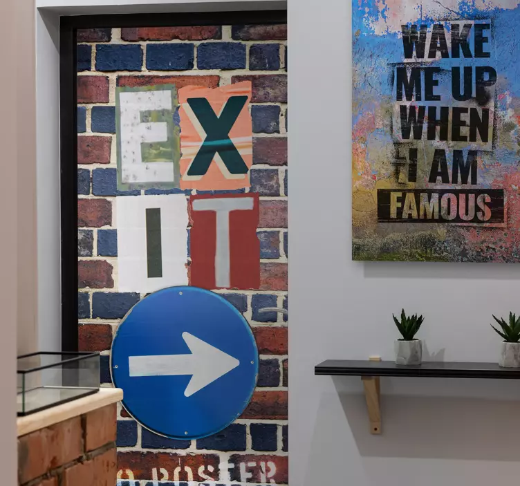 πινακίδα εξόδου αστικού τοίχου αυτοκόλλητο - TenStickers