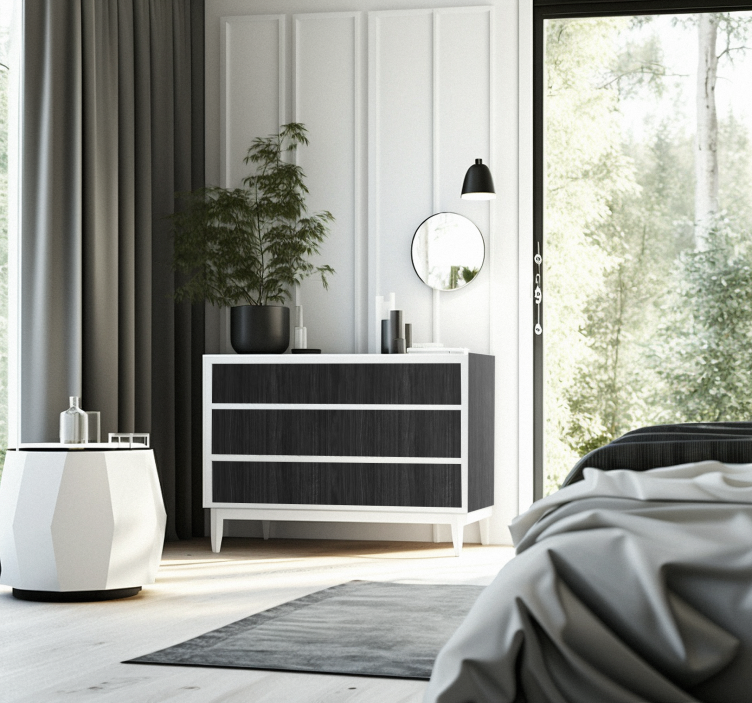 αυτοκόλλητο έπιπλα Μαύρο Ξύλο - TenStickers