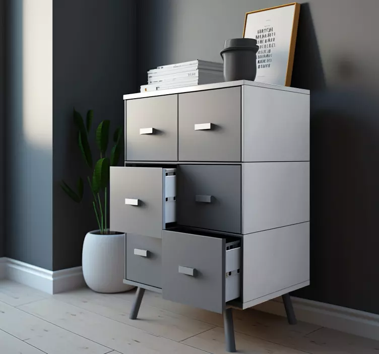 αυτοκόλλητο έπιπλα Γκρι χρώμα - TenStickers