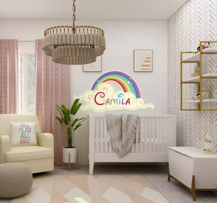 αυτοκόλλητο για παιδιά εξατομικευμένο ουράνιο τόξο - TenStickers