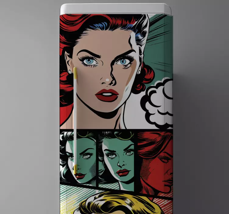 αυτοκόλλητα ψυγεία Βινιλίο κωμικής ντεπόζιτου - TenStickers