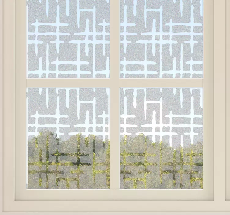 Αυτοκόλλητα Παράθυρα Διαφανή διαγώνιες γραμμές - TenStickers