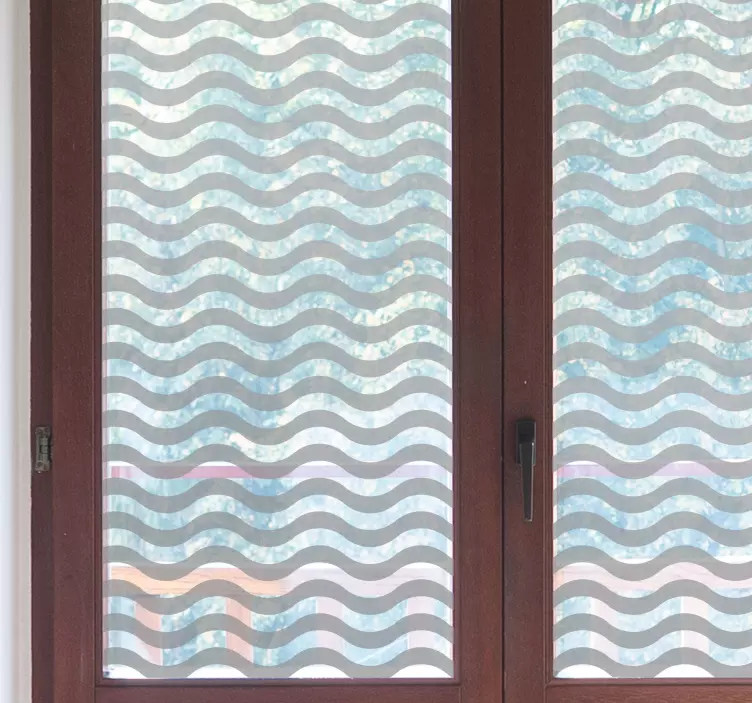 Αυτοκόλλητα Παράθυρα Διαφανές Κύματα - TenStickers