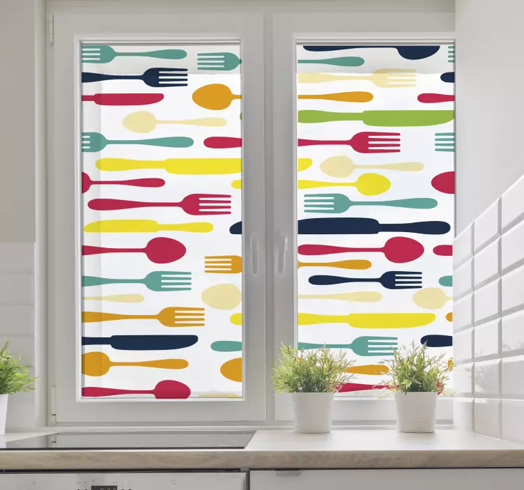 αυτοκόλλητο παραθύρου ποικιλία μαχαιροπήρουνων - TenStickers