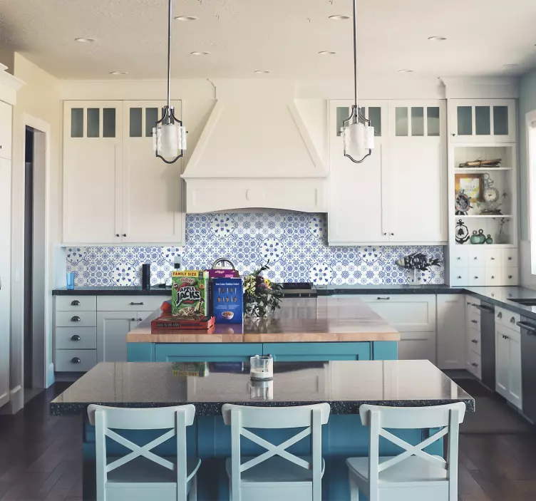 αυτοκόλλητο βινυλίου πλακιδίων του Ντελφτ - TenStickers