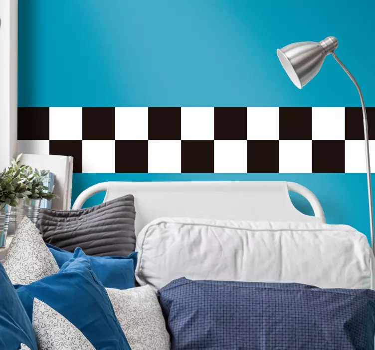 αυτοκόλλητο με καρώ σημαία - TenStickers