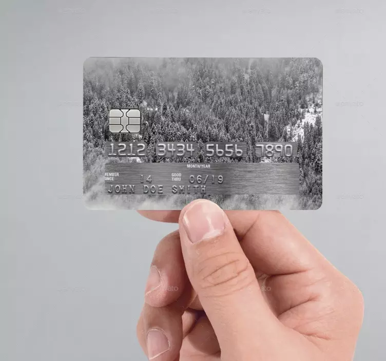 αυτοκόλλητο δάσος από πάνω από πιστωτική κάρτα - TenStickers