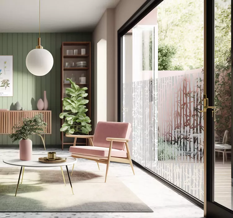 Αυτοκόλλητα Παράθυρα Διαφανές Μπαμπού - TenStickers