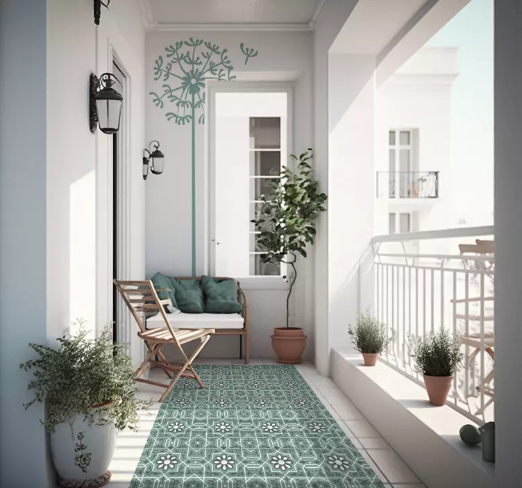 αυτοκόλλητο λουλουδιών μινιμαλιστικής πικραλίδας - TenStickers