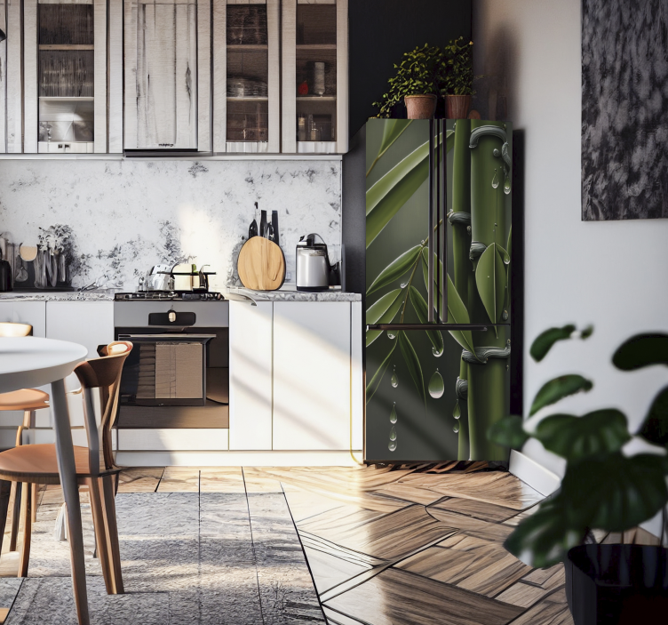 αυτοκόλλητα ψυγεία Βινιλίου Μπαμού με κρύσταλλα - TenStickers