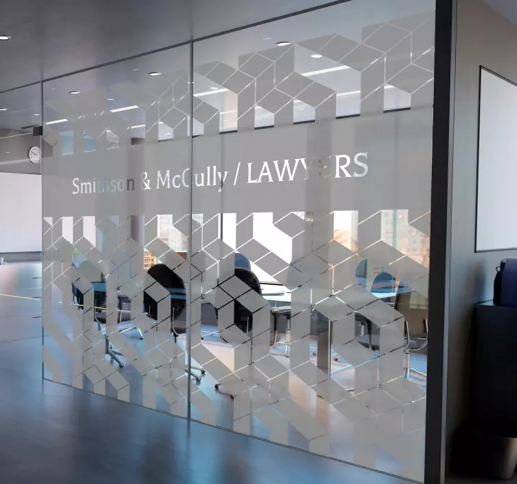 αυτοκόλλητο γραφείο "Προσαρμοσμένα κύβοι γεωμετρικό σχέδιο" - TenStickers