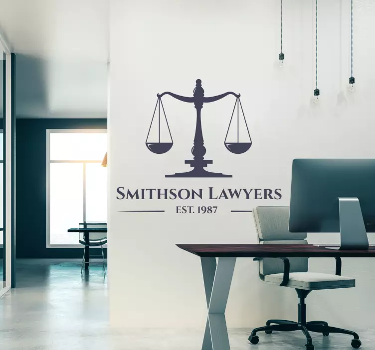 Νομικές Πληροφορίες Αυτοκόλλητο Προσαρμοσμένες κλίμακες της δικαι - TenStickers