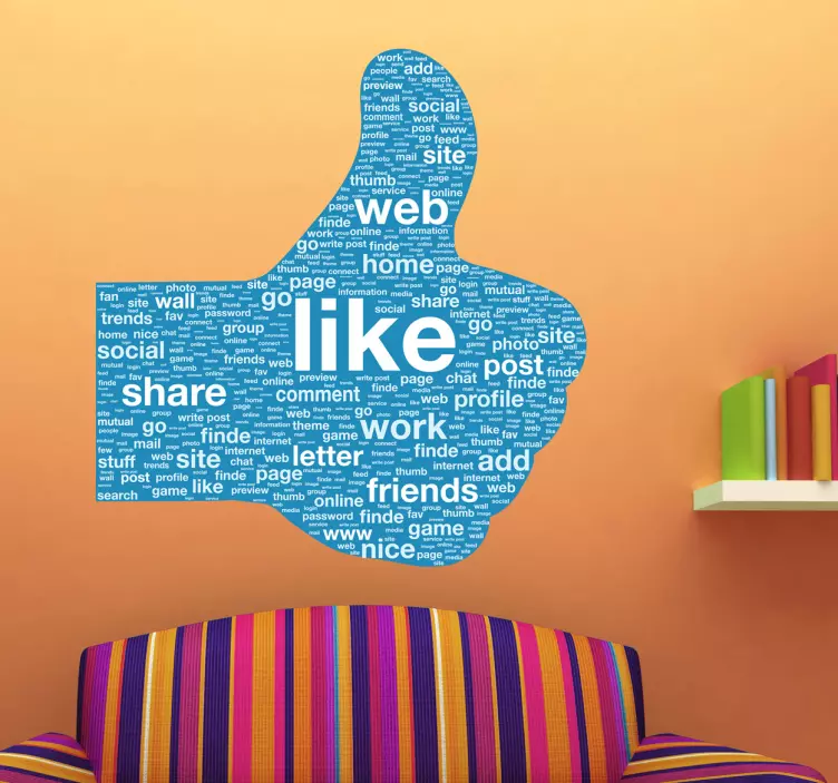 Thum up online decal πολυμέσων - TenStickers