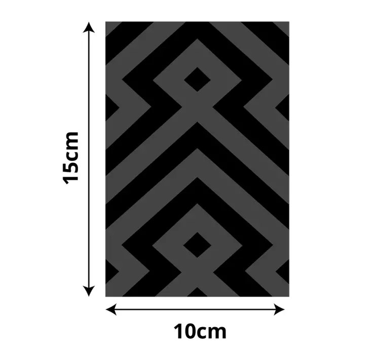 γεωμετρικό χαλί βινυλίου δαπέδου γκρι - TenStickers