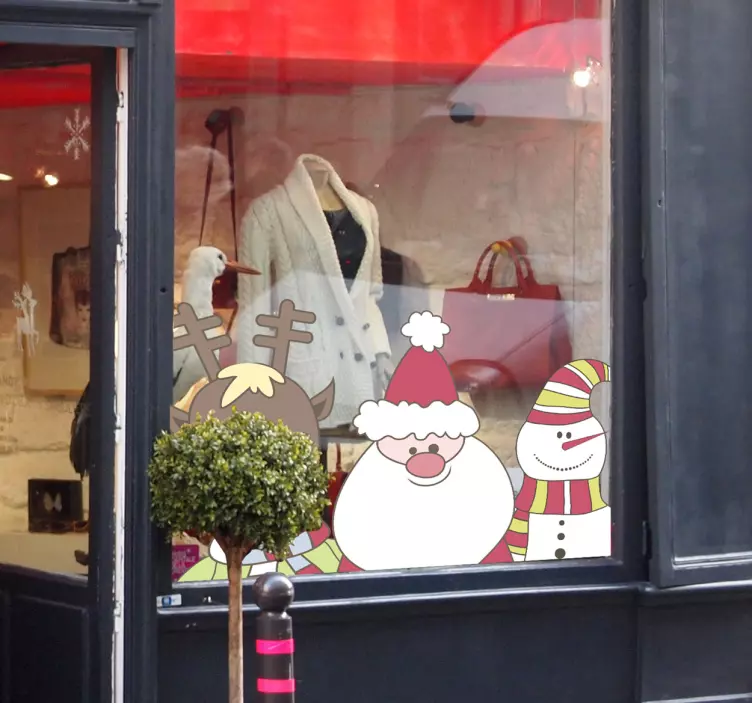 χριστουγεννιάτικο decal μπροστινού παραθύρου - TenStickers