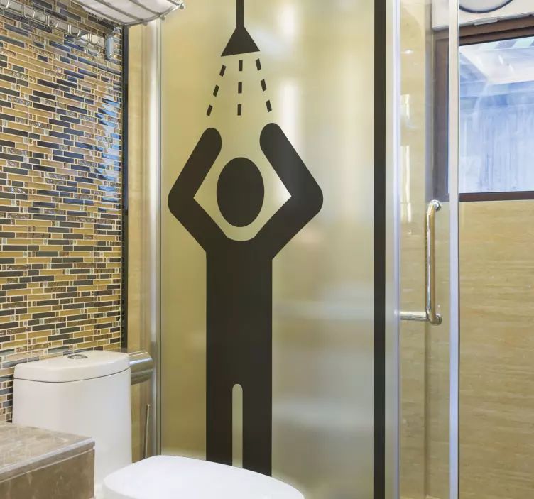 αυτοκόλλητο οθόνης ντους ανθρώπων εικονίδια - TenStickers