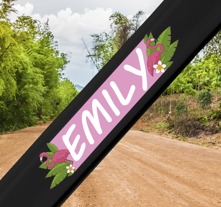 προσαρμόσιμο αυτοκόλλητο ποδηλασίας με φλαμίνγκο - TenStickers