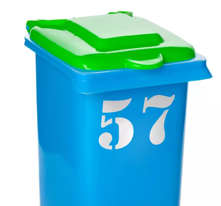 Αυτοκόλλητο δοχείου αριθμός κοντέινερ - TenStickers