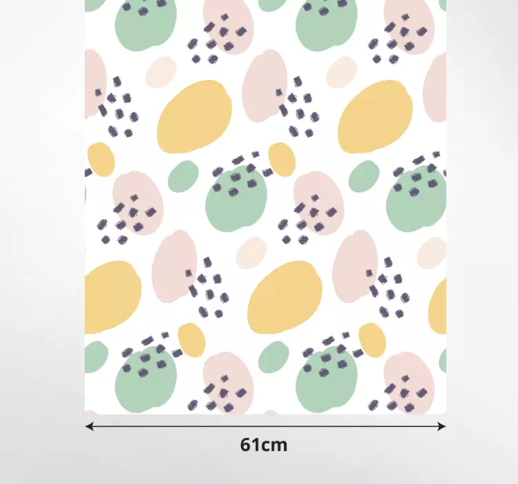 Αυτοκόλλητο βινυλίου με παστέλ φόρμες τέχνης τοίχου - TenStickers