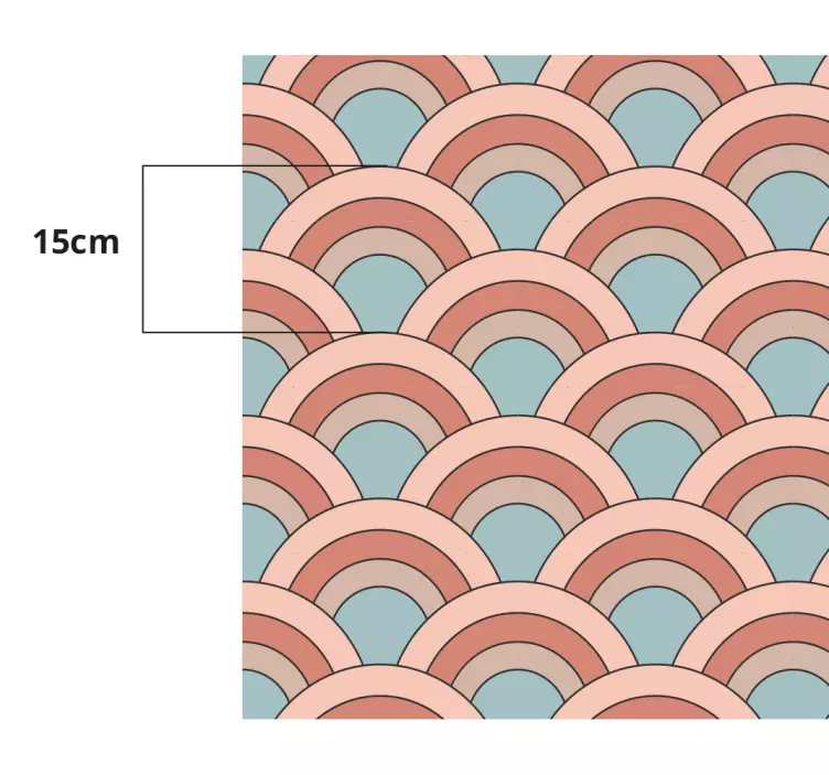 αυτοκόλλητο έπιπλα καμπυλωτά κύματα μοτίβου - TenStickers