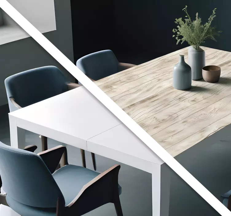 αυτοκόλλητο τραπεζαρία ελαφρύ ξύλο για τραπέζι - TenStickers