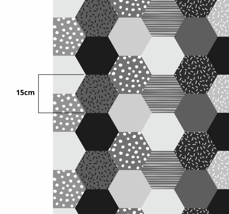 αυτοκόλλητο δαπέδου σε γκρι πεντάγωνο - TenStickers