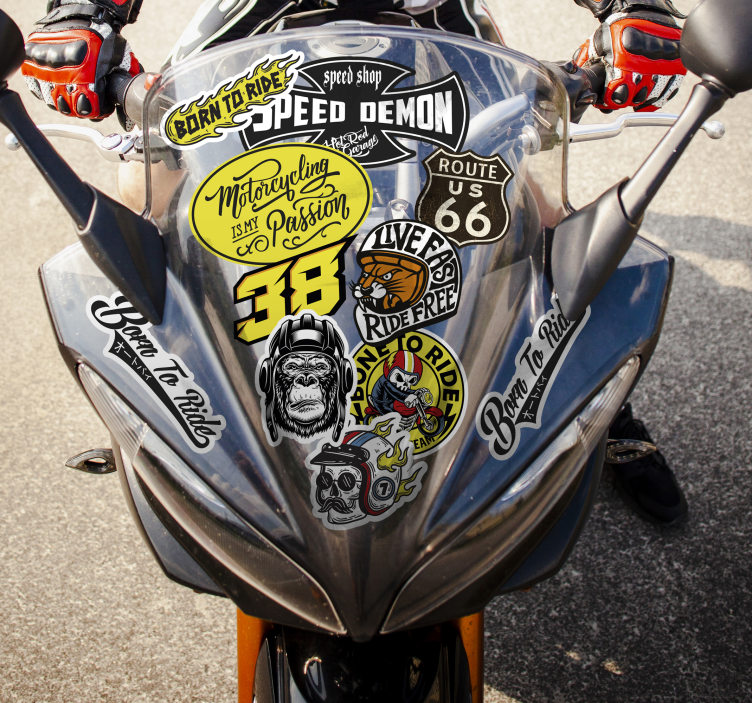 Αυτοκόλλητο για μοτοσυκλέτα αυθεντικό πακέτο βόμβας - TenStickers