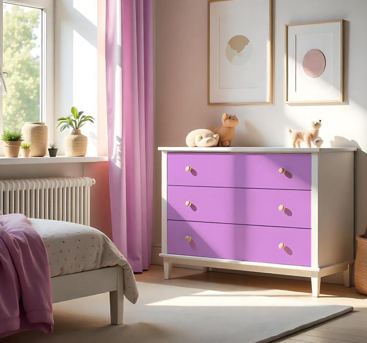 Αυτοκόλλητο μονόχρωμου φύλλου ματ ροζ - TenStickers